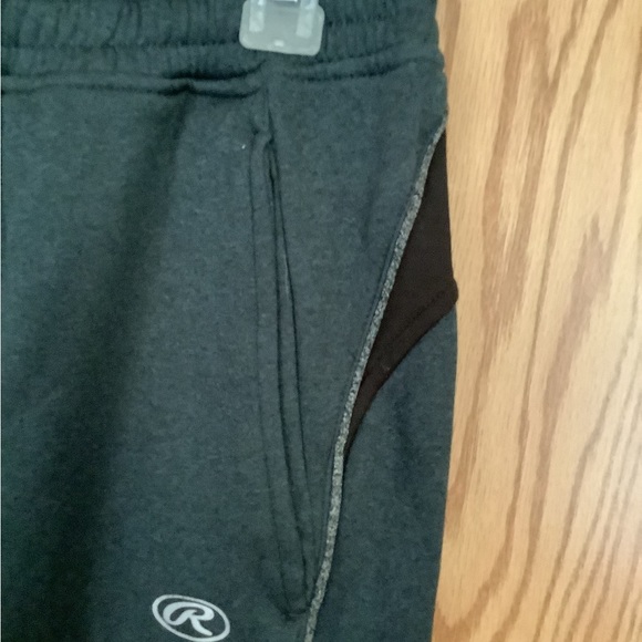 🍉Rawlings joggers junior boy M EUC, pockets, heathered teal green - Picture 3 of 9